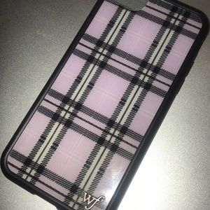purple plaid wildflower case